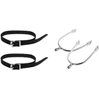 IPOTCH Caballo para Hombre Western Show Spur con Espuelas Correas Equipo Ecuestre